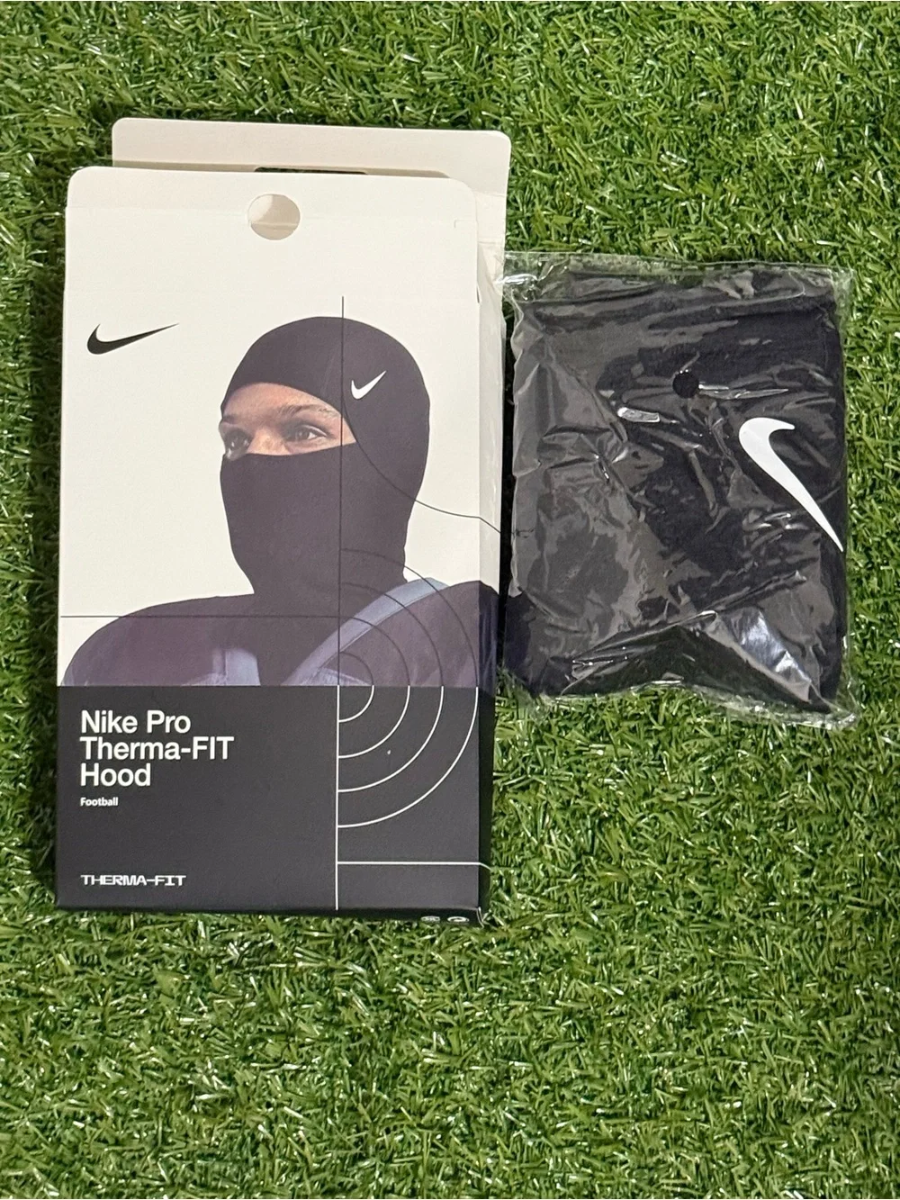Nike Black Therma-FIT Balaclava Hood with White Swoosh